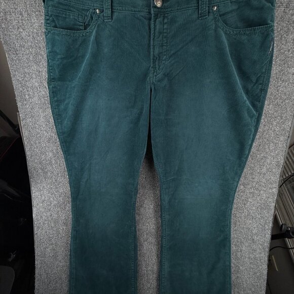 NWT Silver Jeans Suki Surplus Green Corduroy Women Pants Size 22 Plus 32L - Picture 1 of 16